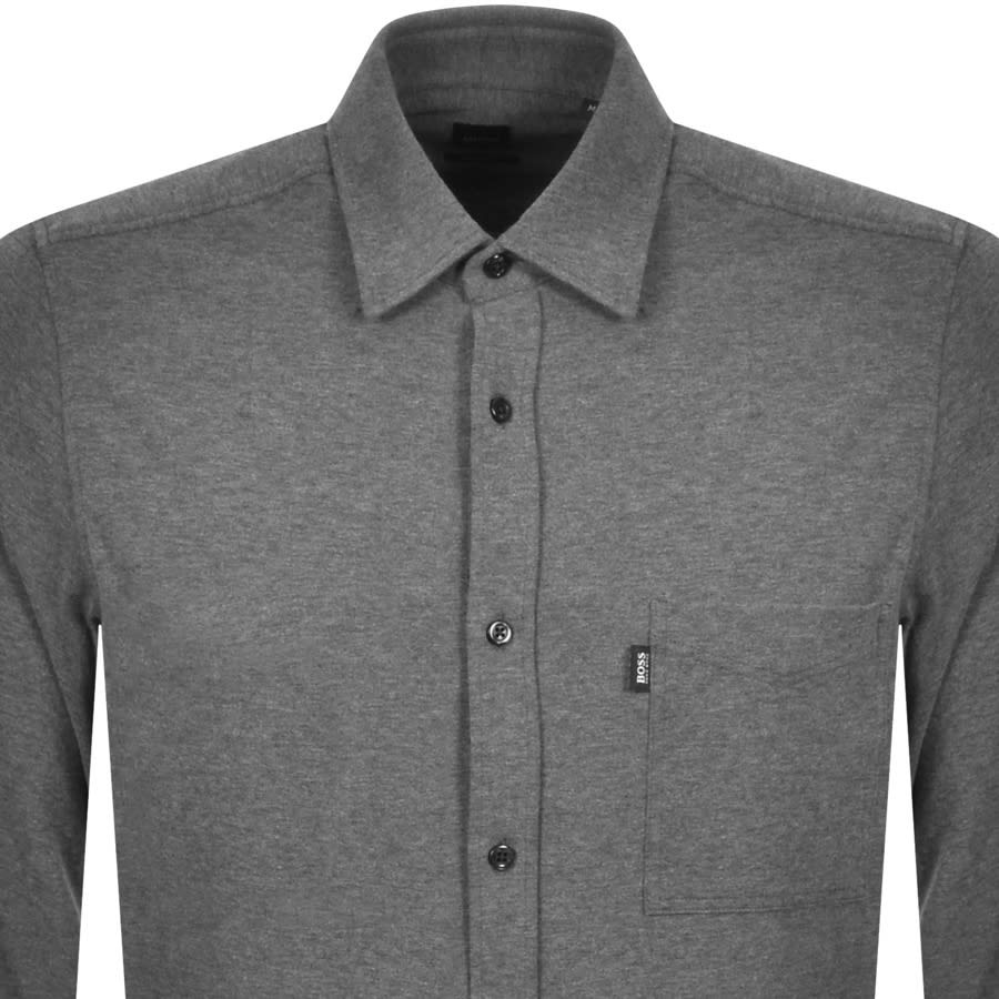 Alternative Image for ProductBOSS Relegant Jersey Long Sleeved Shirt Grey2